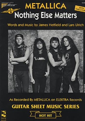 Metallica Nothing Else Matters sheet music US METSMNO320439