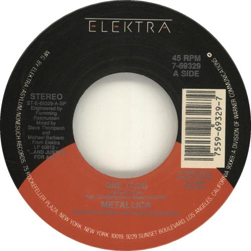 Metallica One - Autographed 7" vinyl single (7 inch record / 45) US MET07ON688903