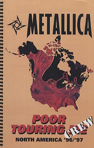 Metallica Poor Touring Crew book US METBKPO321974