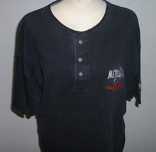 metallica button up shirt