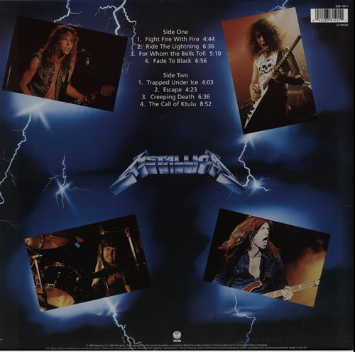 Metallica Ride The Lightning - 180gramm vinyl LP album (LP record) UK METLPRI191234