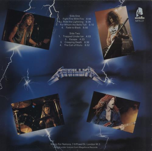 Metallica Ride The Lightning - 1st - French Press + Insert & Mag vinyl LP album (LP record) UK METLPRI757935