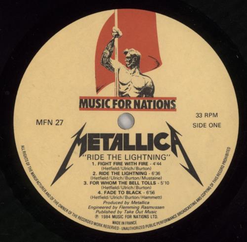 Metallica Ride The Lightning - 1st - French Press + Insert - Shrink vinyl LP album (LP record) UK METLPRI868885
