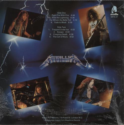 Metallica Ride The Lightning - 1st - French Press + Insert - Shrink vinyl LP album (LP record) UK METLPRI868885