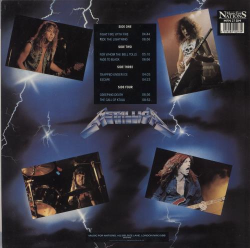 Metallica Ride The Lightning - D.M.M - Hype Stickered + Insert - EX 2-LP vinyl record set (Double LP Album) UK MET2LRI412014