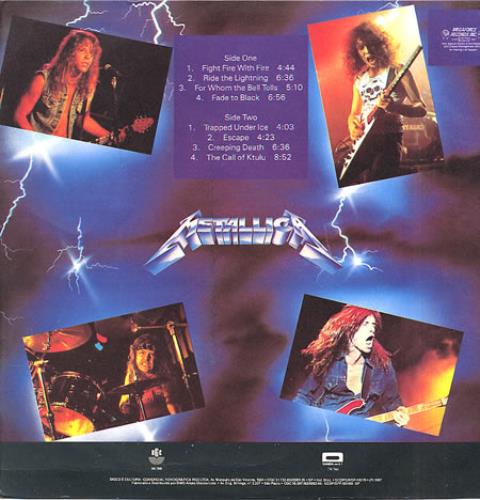 Metallica Ride The Lightning vinyl LP album (LP record) Brazilian METLPRI235868