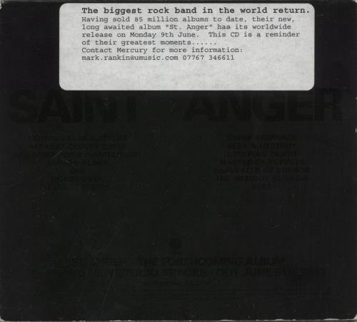 Metallica Saint Anger 2 CD album set (Double CD) UK MET2CSA248368