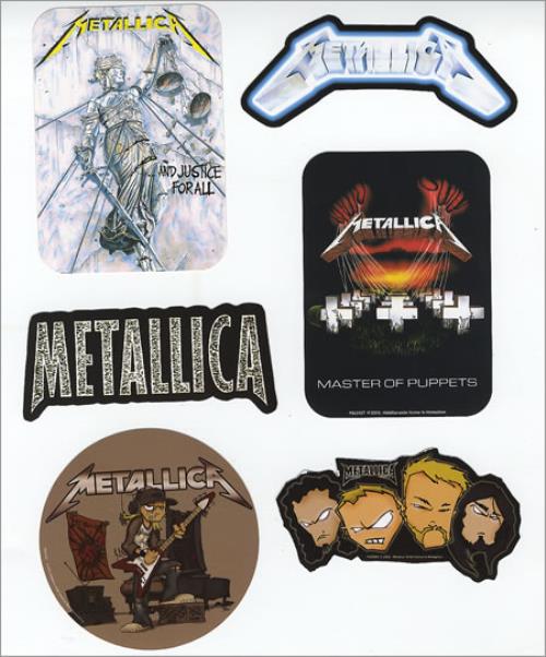 Metallica Set Of Stickers memorabilia UK METMMSE357184