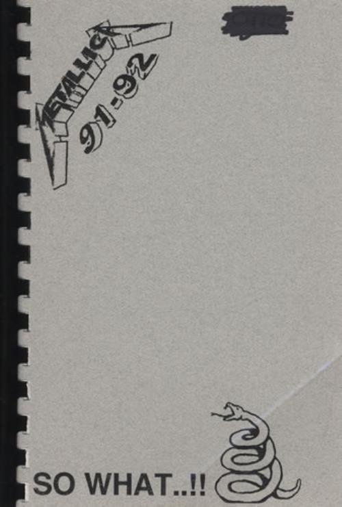 Metallica So What..!! Itinerary US METITSO147776