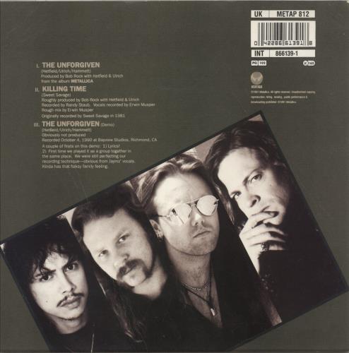 Metallica The Unforgiven + Back Inlay 7" vinyl picture disc (7 inch picture disc single) UK MET7PTH00827