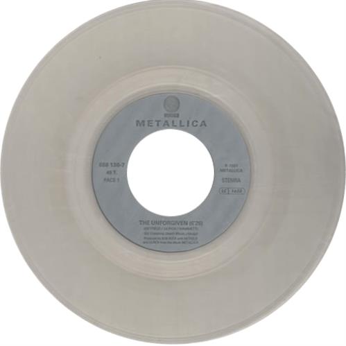 Metallica The Unforgiven - Clear Vinyl 7" vinyl single (7 inch record / 45) French MET07TH578926