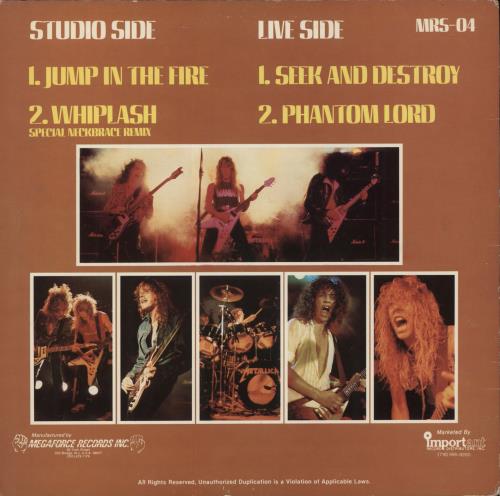 Metallica Whiplash - 1st Black Vinyl - VG 12" vinyl single (12 inch record / Maxi-single) US MET12WH866147