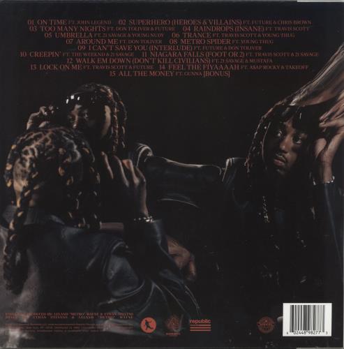 Metro Boomin Heroes and Villains vinyl LP album (LP record) US 9F0LPHE871280