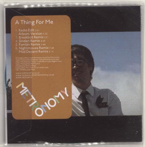 Metronomy A Thing For Me CD-R acetate UK MY6CRAT697876