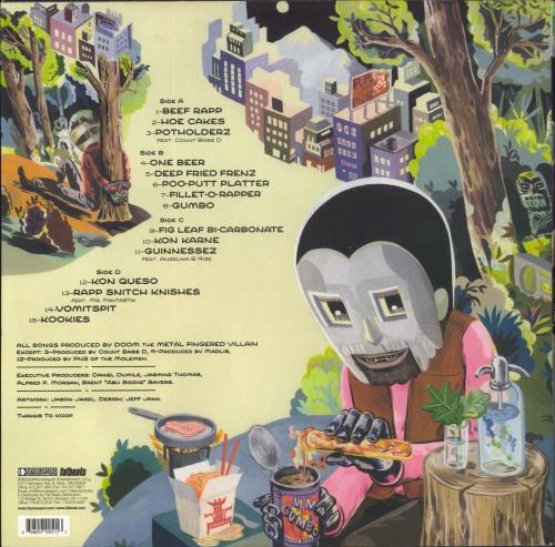 MF Doom Mm..Food - 1st 2-LP vinyl record set (Double LP Album) US 1IK2LMM801038