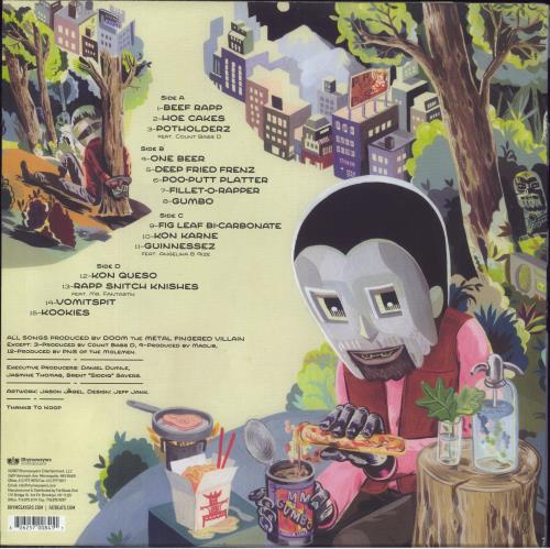 MF Doom MM..Food - Mispress 2-LP vinyl record set (Double LP Album) US 1IK2LMM821737