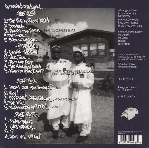 MF Doom Operation: Doomsday + Poster 2-LP vinyl record set (Double LP Album) US 1IK2LOP835424