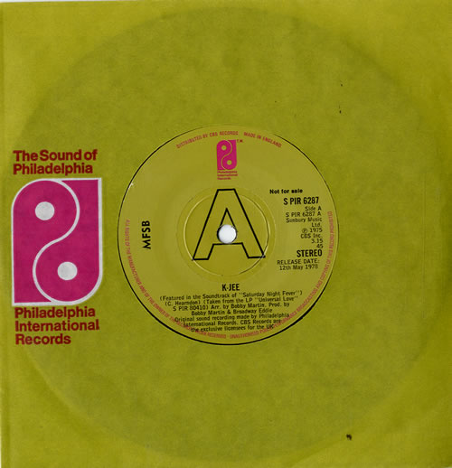 MFSB K-Jee 7" vinyl single (7 inch record / 45) UK MFB07KJ594721
