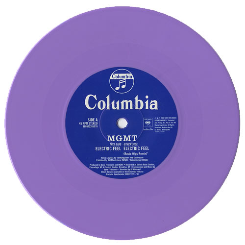 MGMT Electric Feel - Purple Vinyl 7" vinyl single (7 inch record / 45) UK MU607EL436248