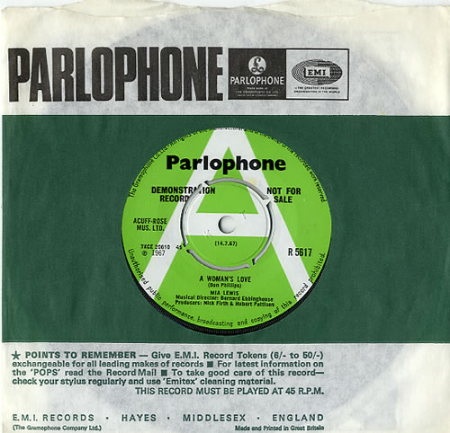Mia Lewis A Woman's Love - A Label + press release 7" vinyl single (7 inch record / 45) UK M1Q07AW472632