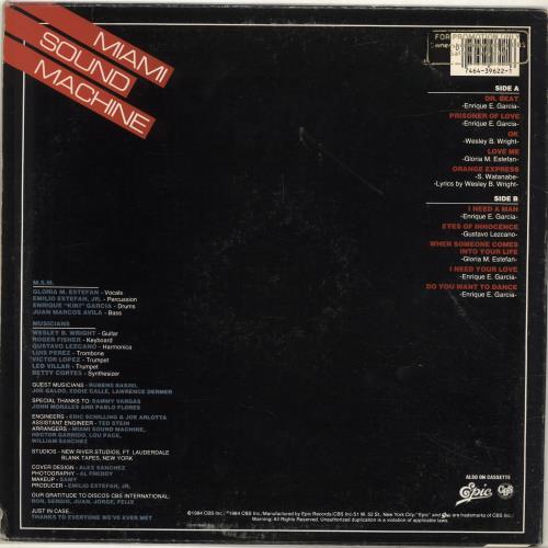 Miami Sound Machine Eyes Of Innocence vinyl LP album (LP record) US MSMLPEY698678