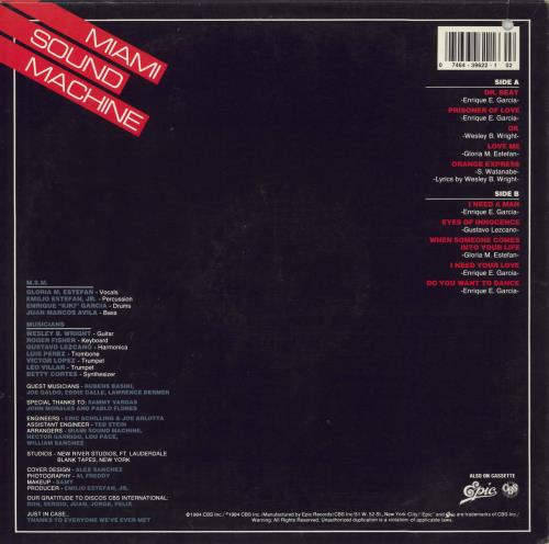 Miami Sound Machine Eyes Of Innocence vinyl LP album (LP record) US MSMLPEY809129