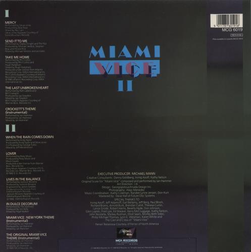 Miami Vice Miami Vice II vinyl LP album (LP record) UK MIVLPMI619211