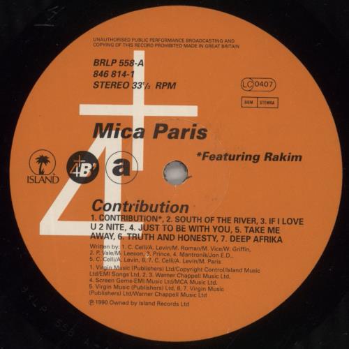 Mica Paris Contribution - EX vinyl LP album (LP record) UK MICLPCO807280