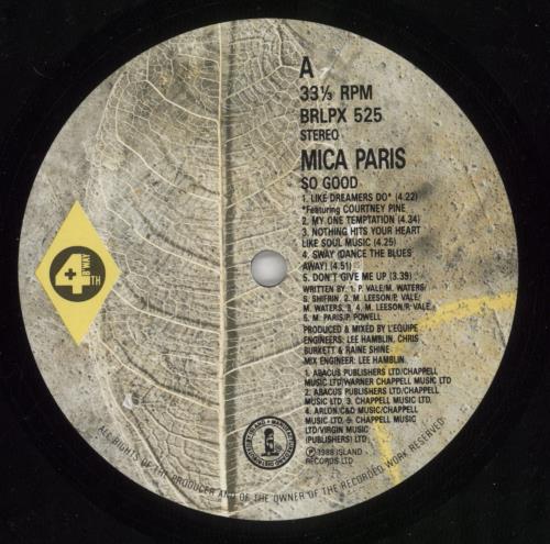 Mica Paris So Good vinyl LP album (LP record) UK MICLPSO556792