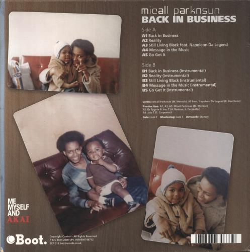 Micall Parknsun Back In Business 12" vinyl single (12 inch record / Maxi-single) UK 8LD12BA854670