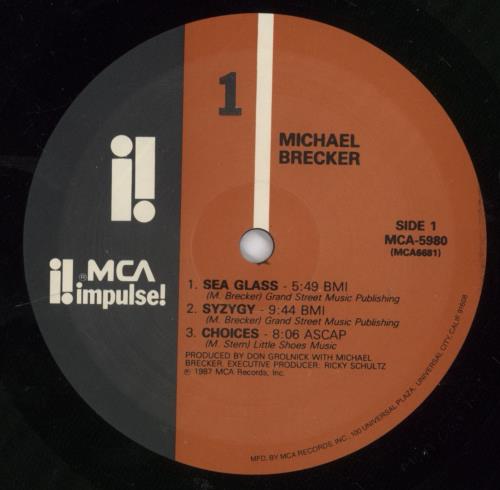 Michael Brecker Michael Brecker vinyl LP album (LP record) US NVJLPMI583632
