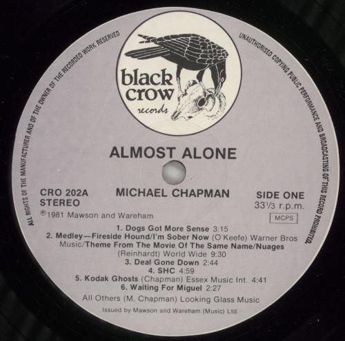 Michael Chapman Almost Alone vinyl LP album (LP record) UK MCNLPAL61711