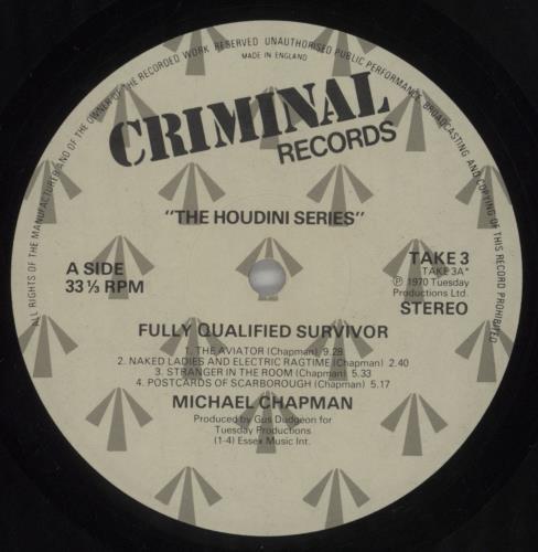 Michael Chapman Fully Qualified Survivor vinyl LP album (LP record) UK MCNLPFU655047