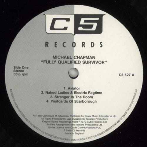 Michael Chapman Fully Qualified Survivor vinyl LP album (LP record) UK MCNLPFU873456