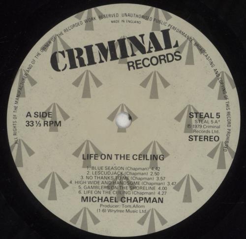 Michael Chapman Life On The Ceiling vinyl LP album (LP record) UK MCNLPLI619143