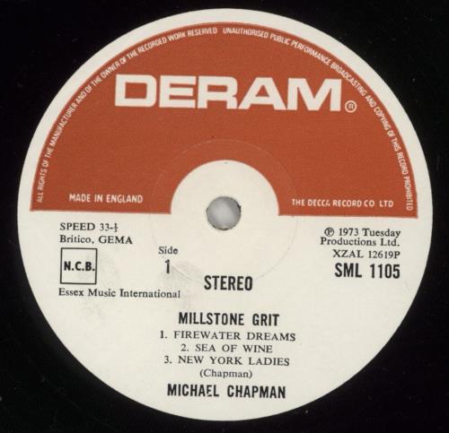 Michael Chapman Millstone Grit vinyl LP album (LP record) UK MCNLPMI64689