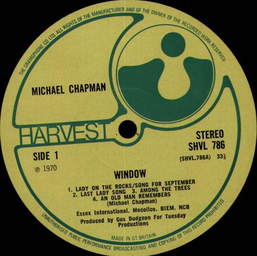 Michael Chapman Window - 1st vinyl LP album (LP record) UK MCNLPWI654616