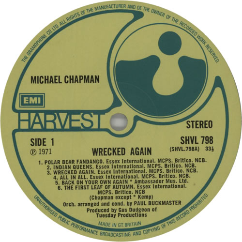 Michael Chapman Wrecked Again vinyl LP album (LP record) UK MCNLPWR542155
