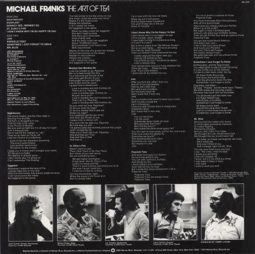 Michael Franks The Art Of Tea vinyl LP album (LP record) US M6DLPTH869343