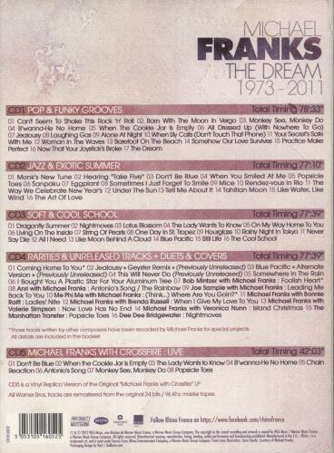 Michael Franks The Dream 1973-2011 5-CD album set French M6D5CTH865817