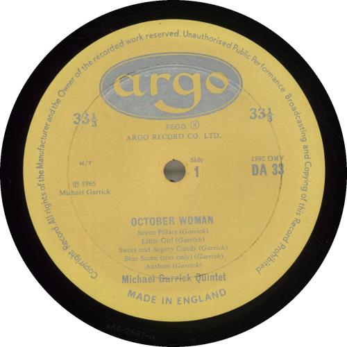 Michael Garrick October Woman vinyl LP album (LP record) UK MDQLPOC442581
