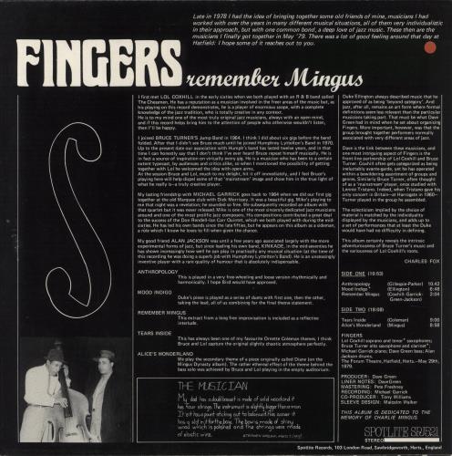 Michael Garrick Remember Mingus vinyl LP album (LP record) UK MDQLPRE851900