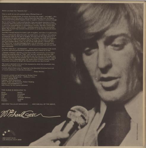 Michael Greer Tallulah In Heaven vinyl LP album (LP record) US 2XFLPTA762051