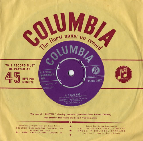 Michael Holliday Old Cape Cod 7" vinyl single (7 inch record / 45) UK HO-07OL552897