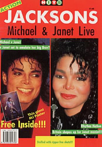 Michael Jackson Action Jacksons - Michael & Janet Live magazine UK M-JMAAC216767