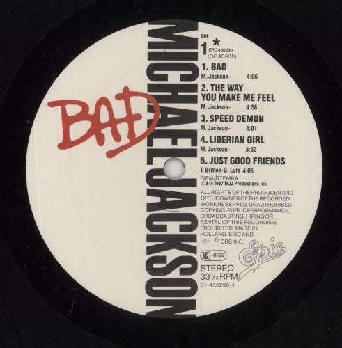 Michael Jackson Bad - Hype stickered sleeve vinyl LP album (LP record) UK M-JLPBA585792