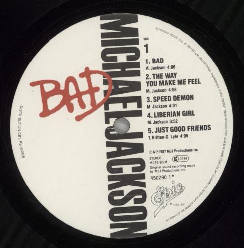 Michael Jackson Bad - Shrink vinyl LP album (LP record) UK M-JLPBA885928