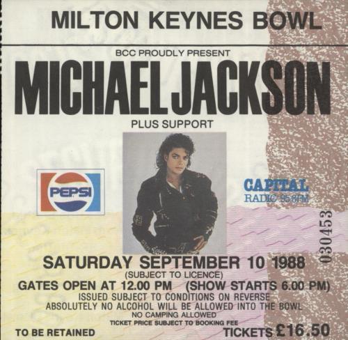 Michael Jackson Bad Tour Programme 1988 + Ticket Stub tour programme UK M-JTRBA867405