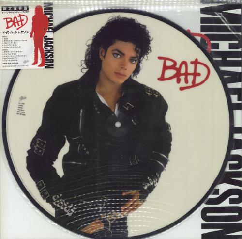 Michael Jackson Bad picture disc LP (vinyl picture disc album) Japanese M-JPDBA135154