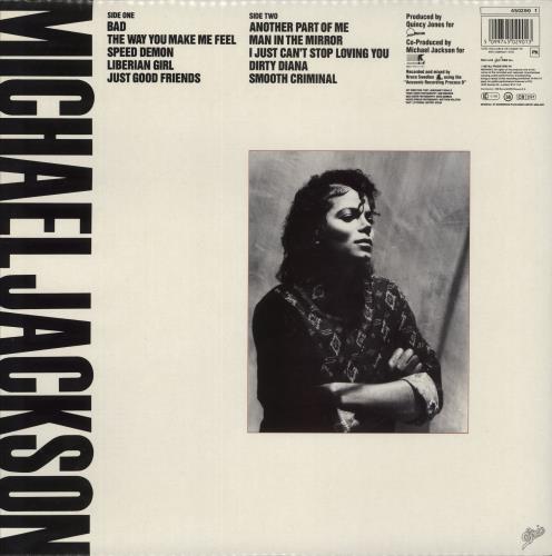 Michael Jackson Bad vinyl LP album (LP record) UK M-JLPBA681602